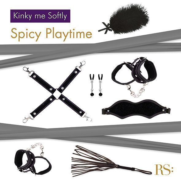 Подарунковий набір для BDSM RIANNE S &mdash; Kinky Me Softly Black: 8 предметів для задоволення SO3864 фото