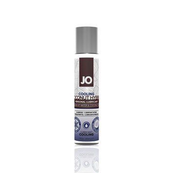 Охолоджувальна змазка-крем з кокосовою олією JO Coconut Hybrid COOLING (30 мл) біла SO1486 фото