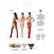 Сітчасті панчохи-стокінги Passion S016 One Size, White, імітація ажурного пояса з гартерами PSS016W фото 5
