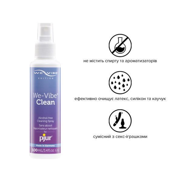 Антибактеріальний спрей pjur We-Vibe Clean 100 мл без спирту та ароматизаторів PJ12810 фото