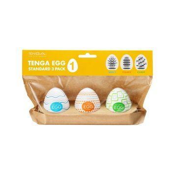 Набір мастурбаторів-яєць Tenga Egg Standard 3 Pack 1 (Wavy, Starry, Cubic) SX4023 фото
