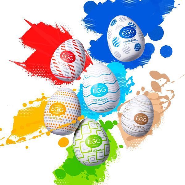 Набір мастурбаторів-яєць Tenga Egg Standard 3 Pack 1 (Wavy, Starry, Cubic) SX4023 фото