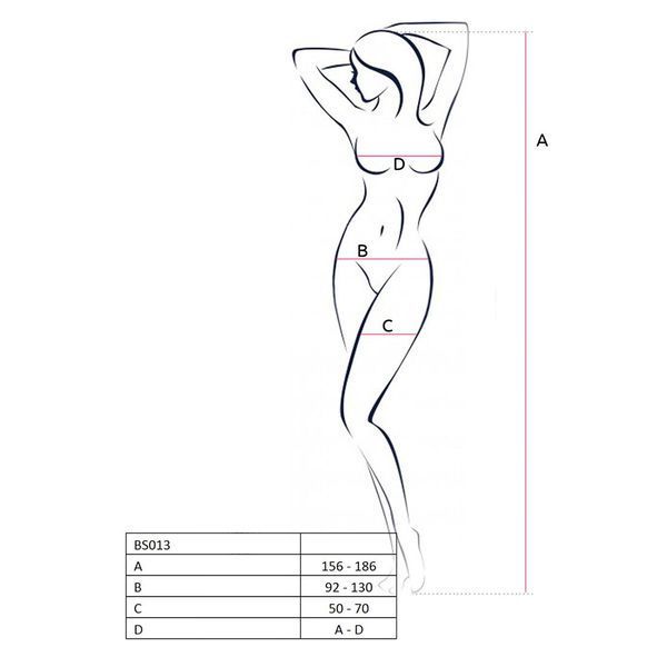 Бодістокінг Passion BS013 white, комбінезон, імітація панчіх і пояса PBS013W фото
