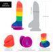 Райдужний фалоімітатор ADDICTION - JUSTIN - 8 "- RAINBOW, 20,3 см, силікон, вібропуля в подарунок SO4533 фото 4