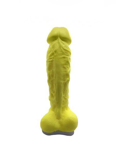 Мило у формі пеніса Чистий Кайф Yellow size XL, крафтове мило-член, натуральне SO2770 фото
