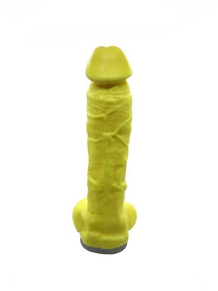 Мило у формі пеніса Чистий Кайф Yellow size XL, крафтове мило-член, натуральне SO2770 фото