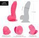 Ребристий фалоімітатор на присосці ADDICTION &mdash; Tom 7&Prime; Dildo With Balls &mdash; Pink, віброкуля в подарунок SO5585 фото 5