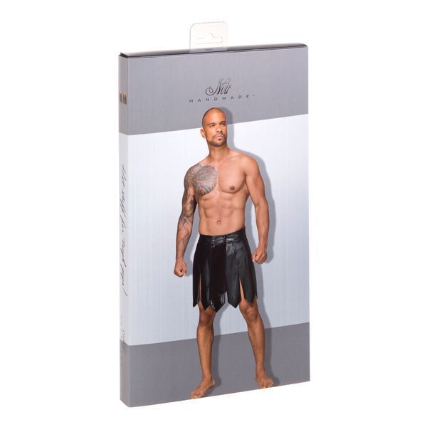 Чоловіча спідниця гладіатора Noir Handmade H053 Eco leather men's gladiator skirt, XL, екошкіра SX0074 фото