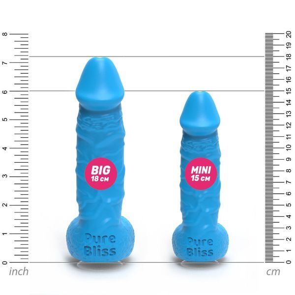 Мило у формі пеніса Pure Bliss BIG Blue, крафтове мило-член, натуральне SO6370 фото