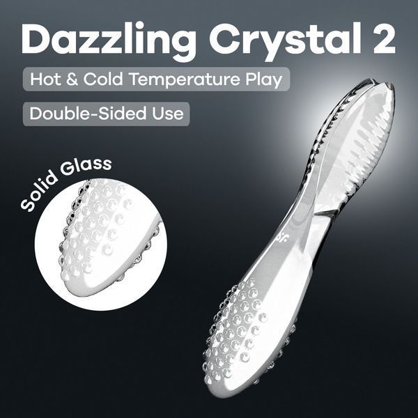 Двосторонній скляний дилдо Satisfyer Dazzling Crystal 2 Transparent SX3550 фото