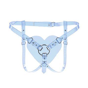 Трусики Серце для страпону Feral Feelings - Hearts Strap-on Belt Trasparent SO9313 фото