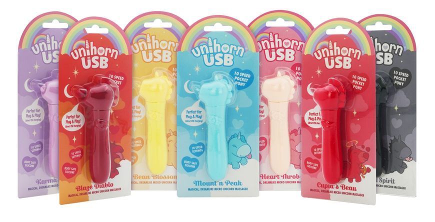 Вібратор-єдиноріжка Unihorn USB Bullet &ndash; Blaze Diablo віброкуля, USB-зарядка, 10 режимів SX2859 фото