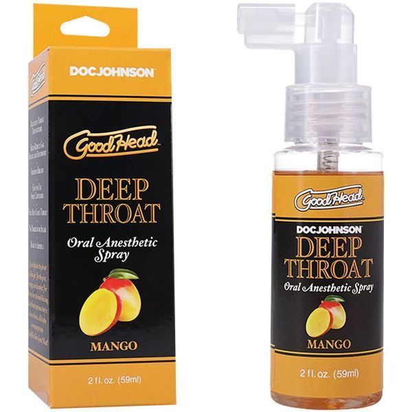 Спрей для мінету Doc Johnson GoodHead DeepThroat Spray - Mango 59 мл для глибокого мінету SX3465 фото