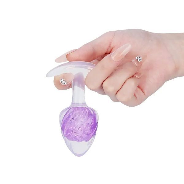 Анальна пробка Liebe Seele Icecream-shaped Crystal Anal Plug - Purple Medium SX4859 фото