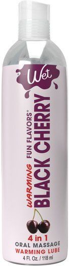 Зігрівальний лубрикант на водній основі Wet Warming Black Cherry 4 in 1, без цукру (118 мл) SO9907 фото