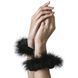 Наручники металеві Adrien Lastic Handcuffs Black з чорним пухнастим оздобленням AD30329 фото 3